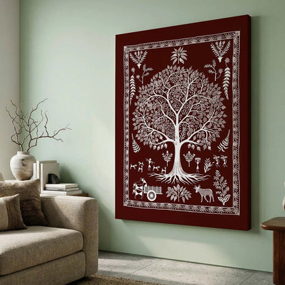 Warli Wall Art For Home Décor Canvas Painting Wall Décor