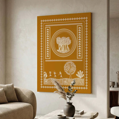 Warli Wall Art For Home Décor Canvas Painting Wall Décor