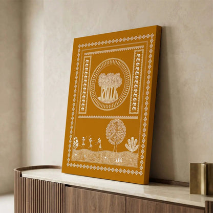 Warli Wall Art For Home Décor Canvas Painting Wall Décor