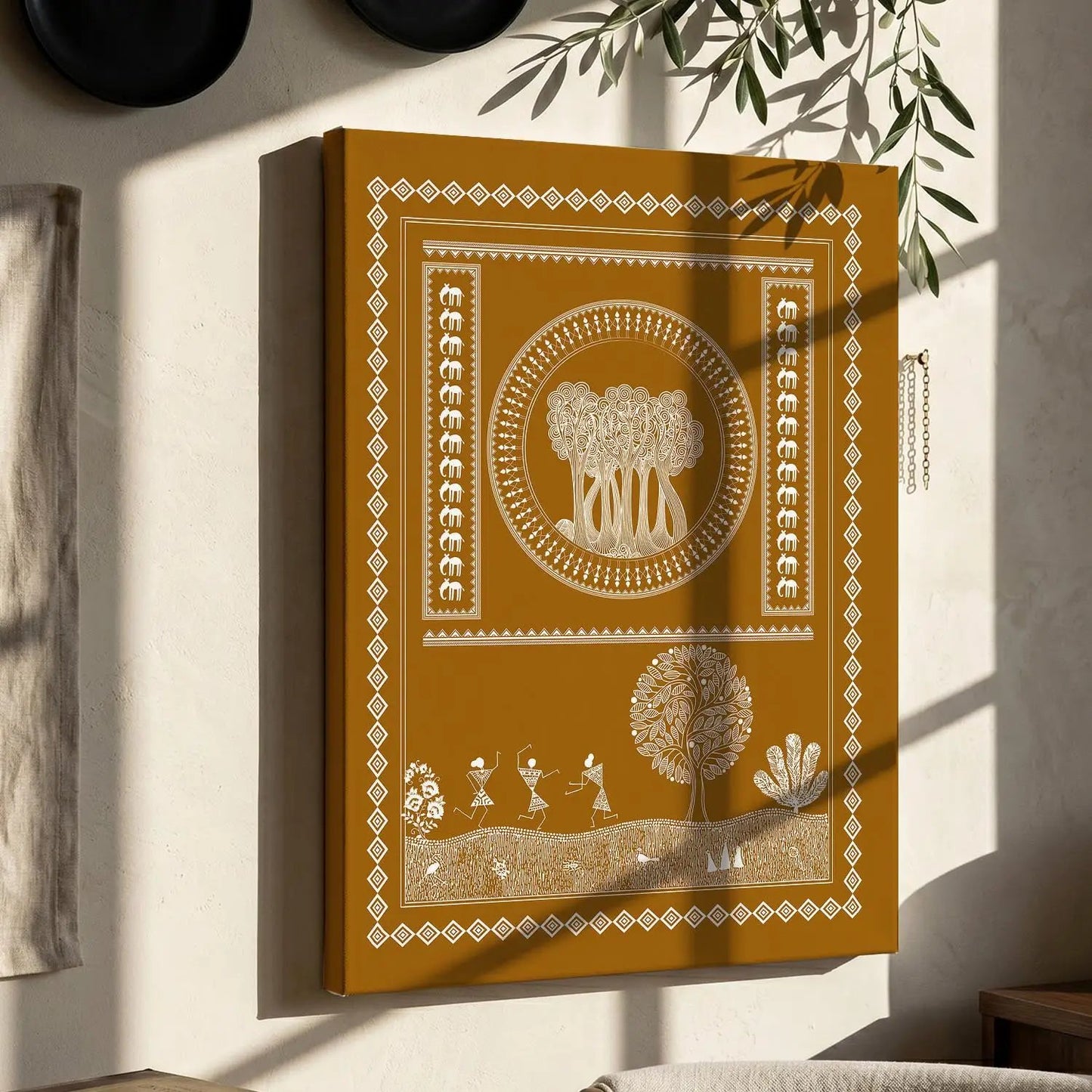 Warli Wall Art For Home Décor Canvas Painting Wall Décor