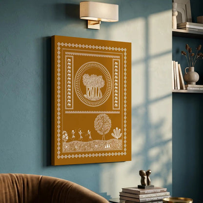 Warli Wall Art For Home Décor Canvas Painting Wall Décor