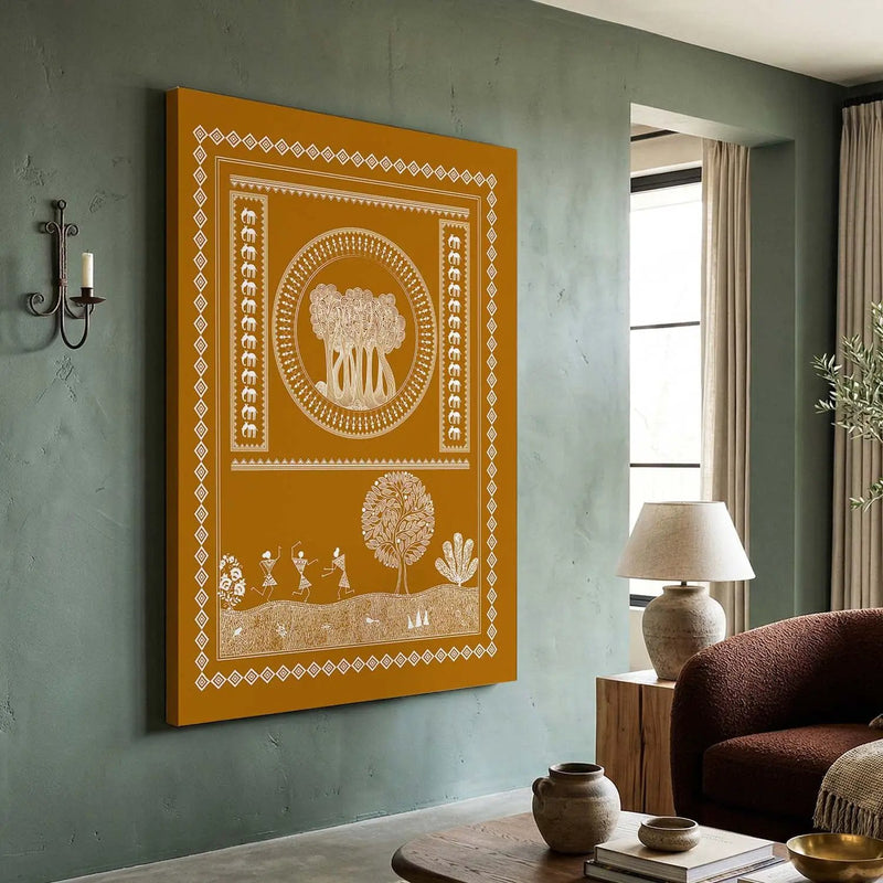 Warli Wall Art For Home Décor Canvas Painting Wall Décor