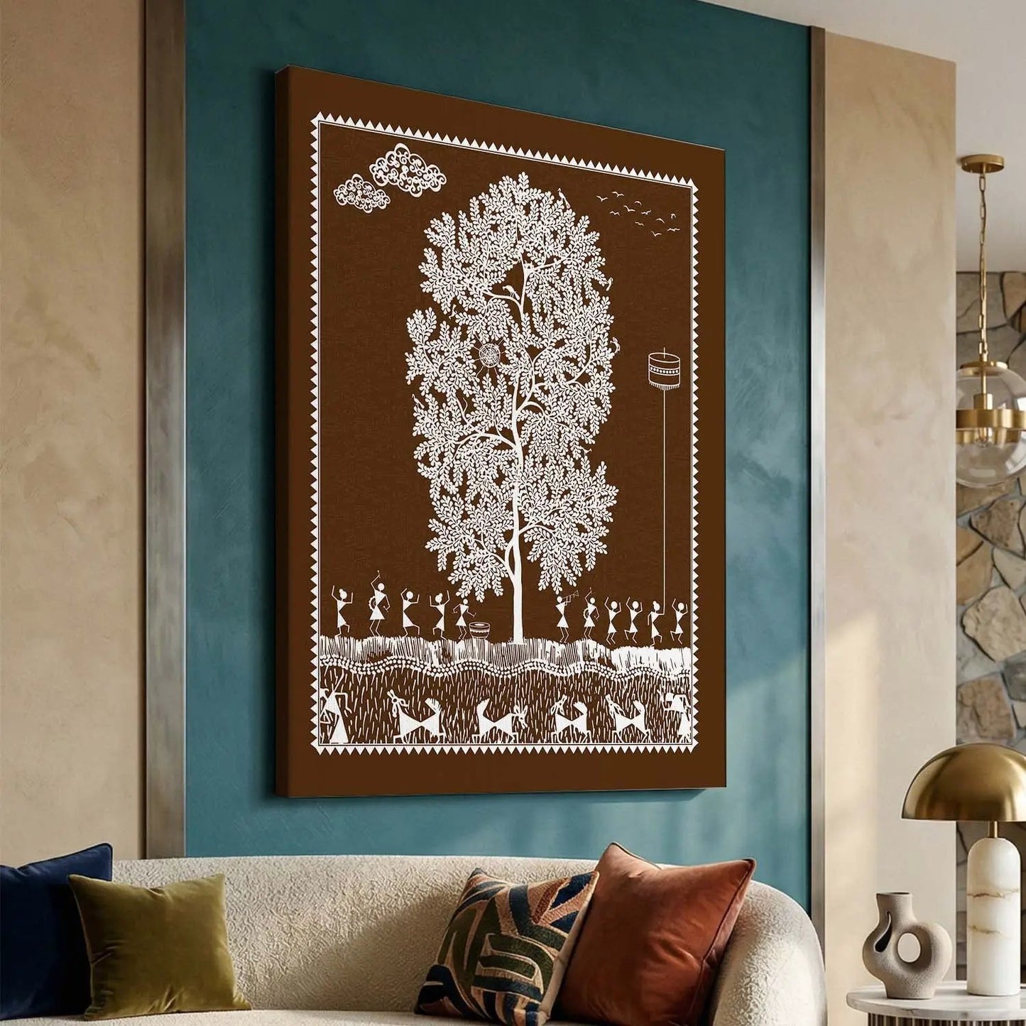 Warli Wall Art For Home Décor Canvas Painting Wall Décor