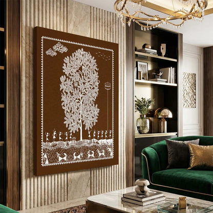 Warli Wall Art For Home Décor Canvas Painting Wall Décor