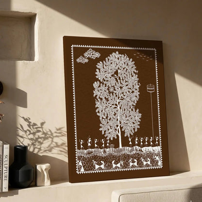Warli Wall Art For Home Décor Canvas Painting Wall Décor