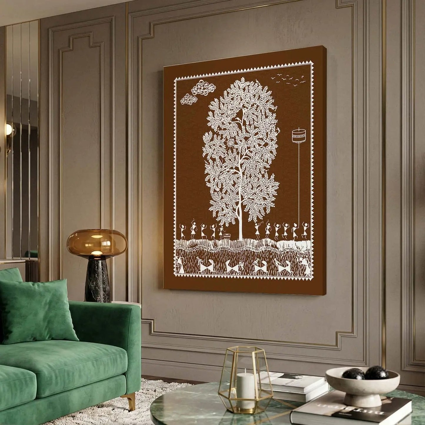 Warli Wall Art For Home Décor Canvas Painting Wall Décor