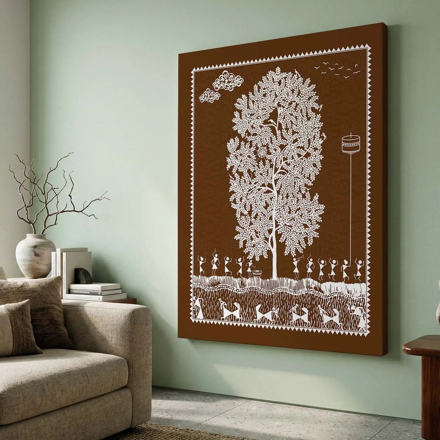 Warli Wall Art For Home Décor Canvas Painting Wall Décor