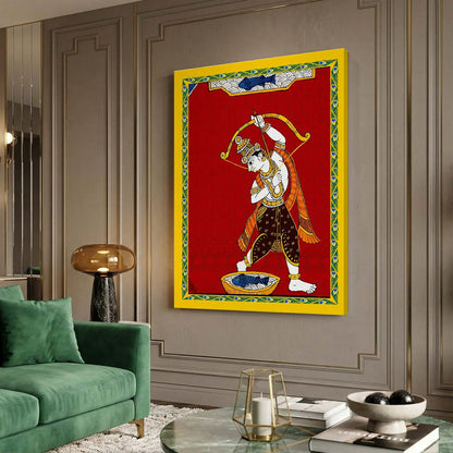 Traditional Inidan Folk Art -  Cheriyal scroll Canvas Art Prints For Home Decor Wall Decor