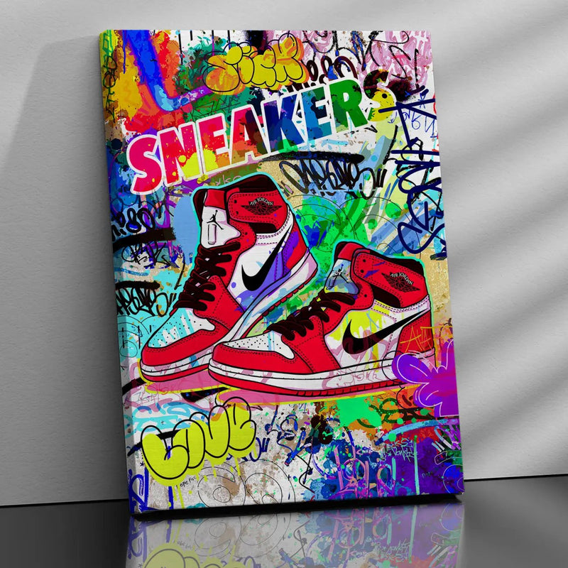 Cool Sneakers Canvas Paintings | Urban Shoe Art Collection for Living Room Bedroom Wall Decor-Kotart