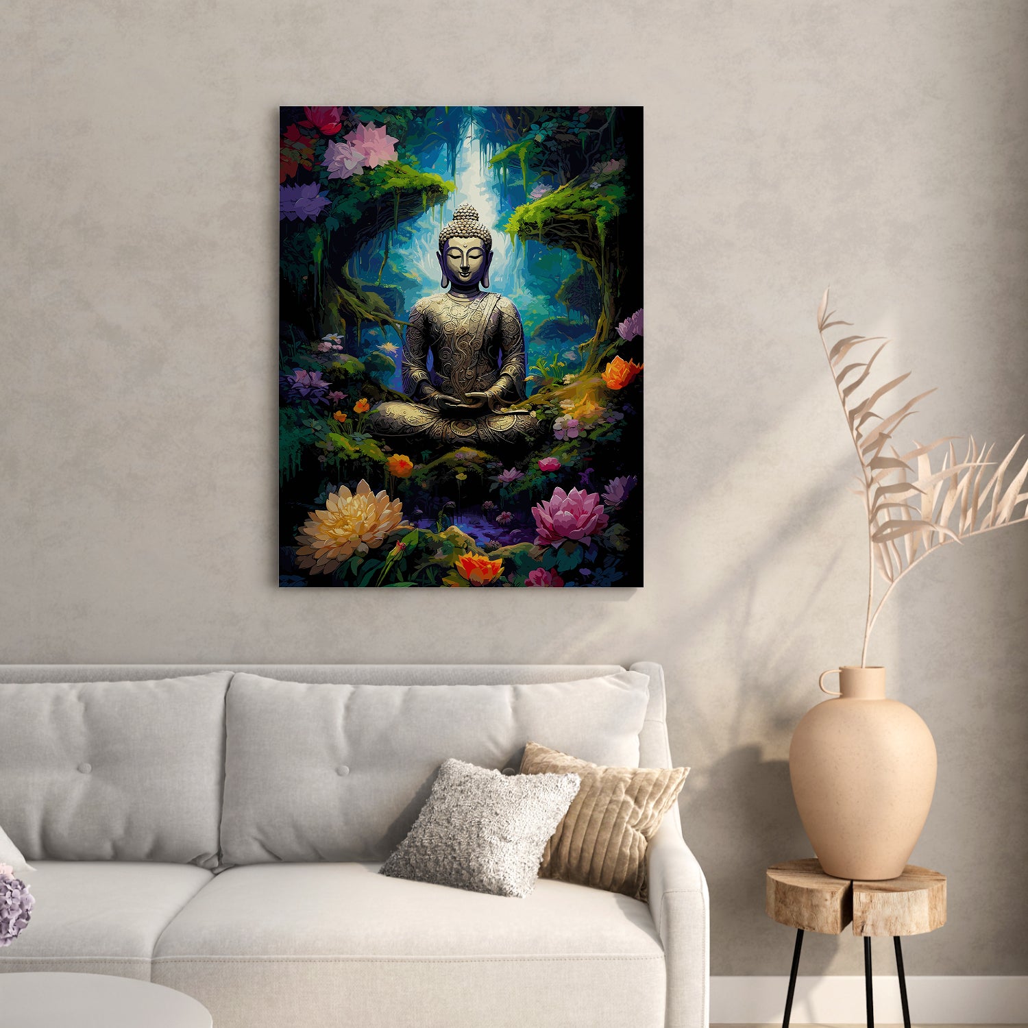 Peaceful Ponderings: Canvas Buddha-Kotart