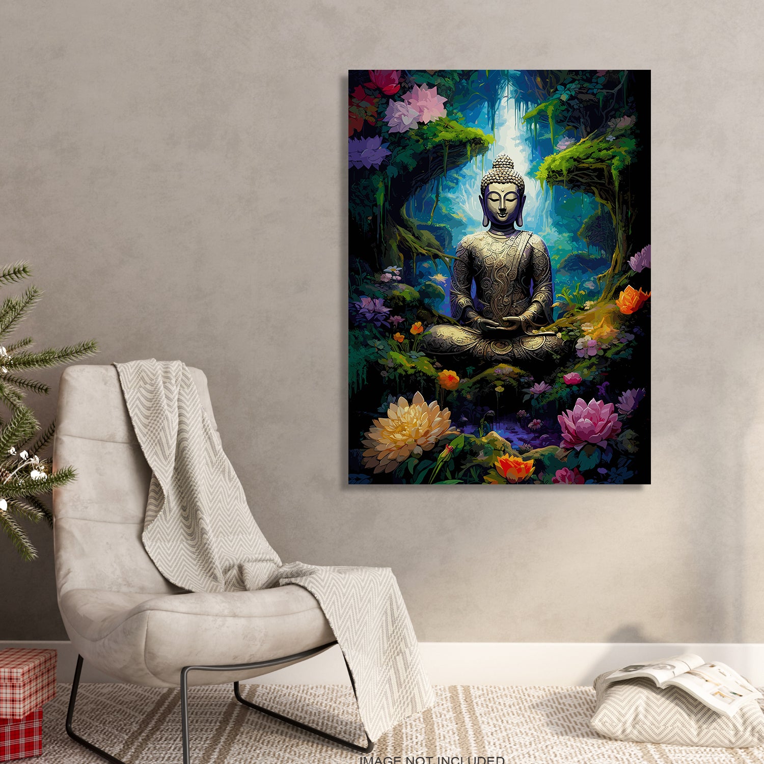 Peaceful Ponderings: Canvas Buddha-Kotart