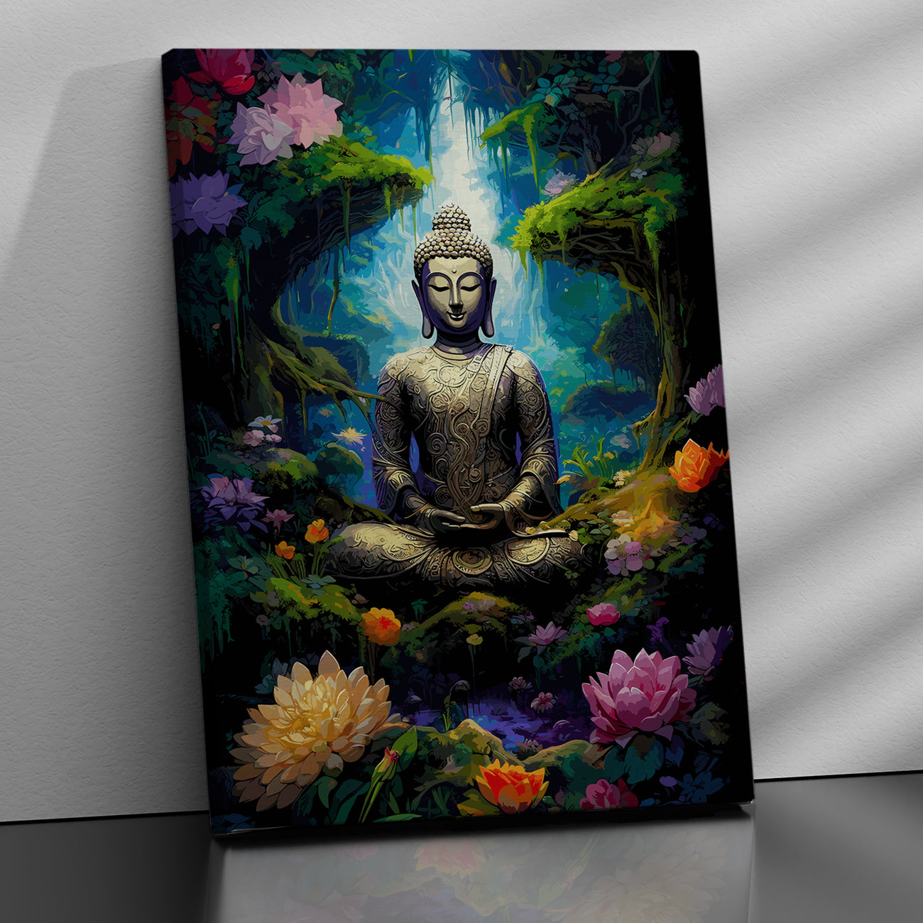 Peaceful Ponderings: Canvas Buddha-Kotart