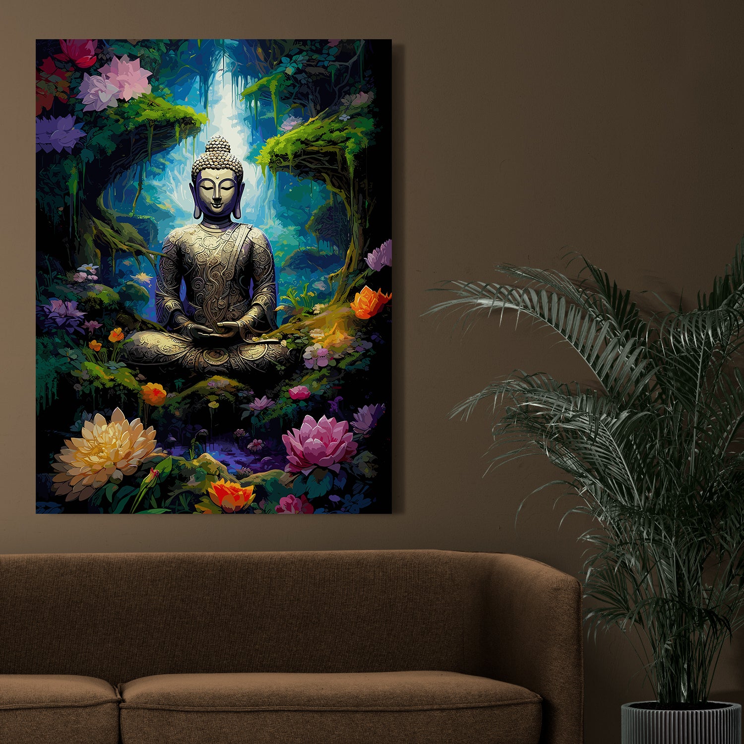 Peaceful Ponderings: Canvas Buddha-Kotart