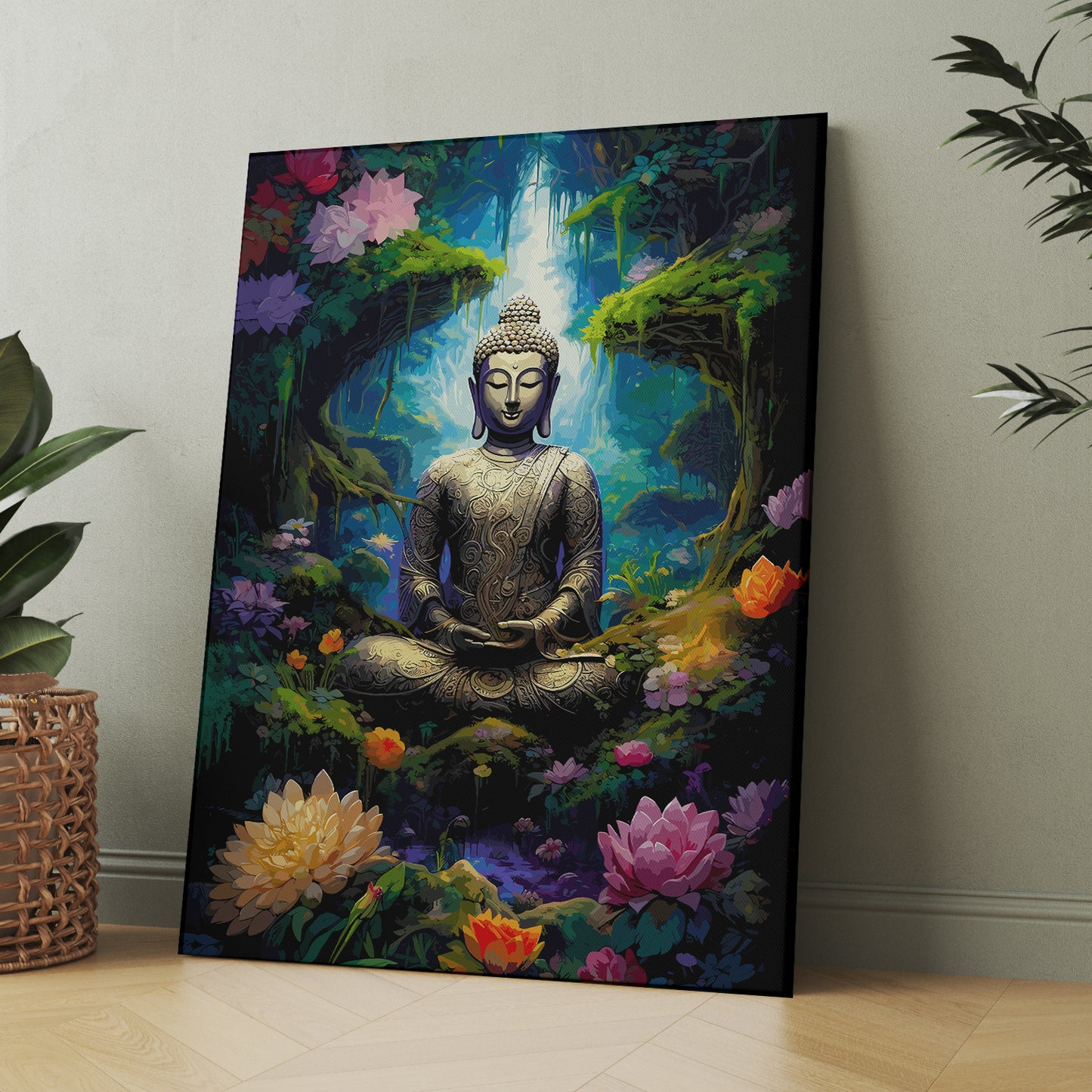 Peaceful Ponderings: Canvas Buddha-Kotart