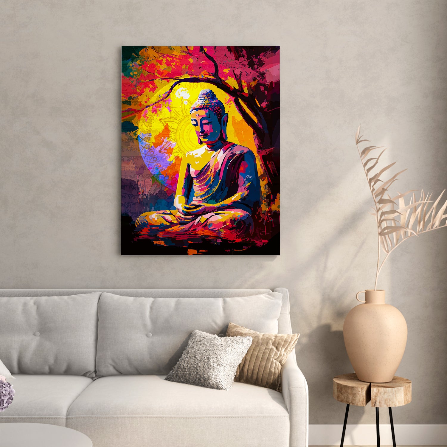 Eternal Enlightenment: Buddha on Canvas Painting-Kotart