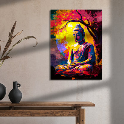 Eternal Enlightenment: Buddha on Canvas Painting-Kotart