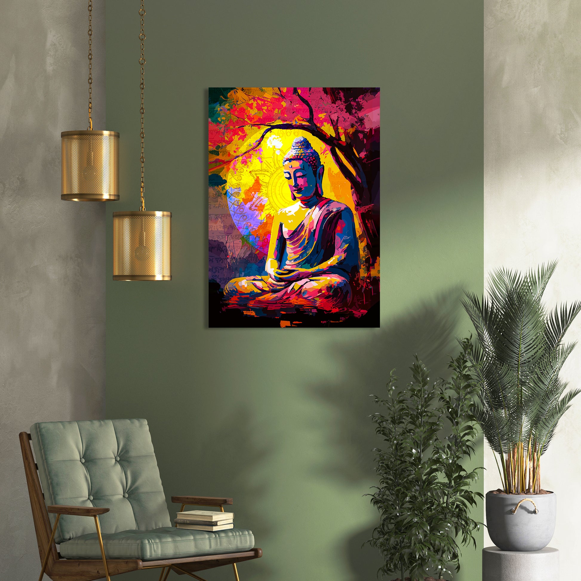 Eternal Enlightenment: Buddha on Canvas Painting-Kotart