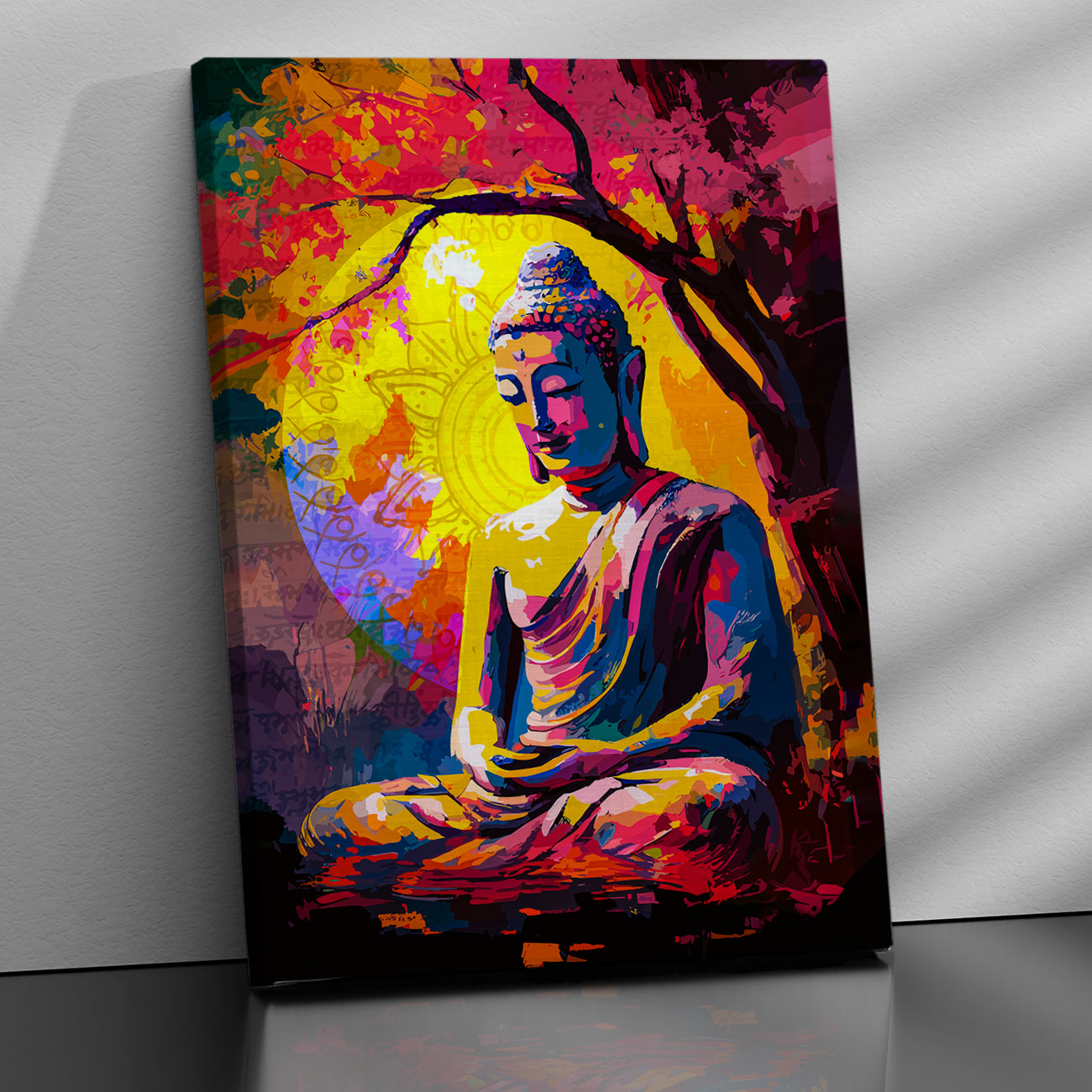 Eternal Enlightenment: Buddha on Canvas Painting-Kotart