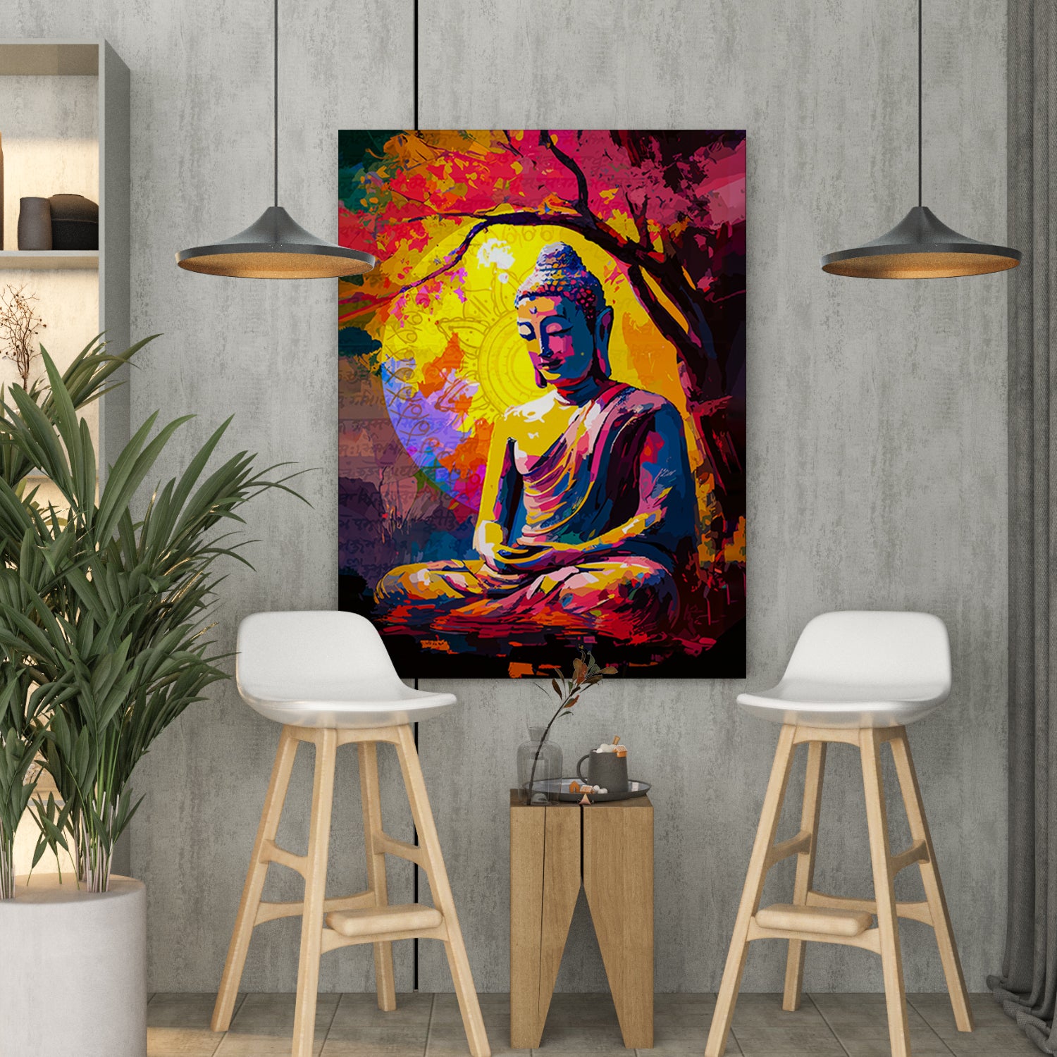 Eternal Enlightenment: Buddha on Canvas Painting-Kotart