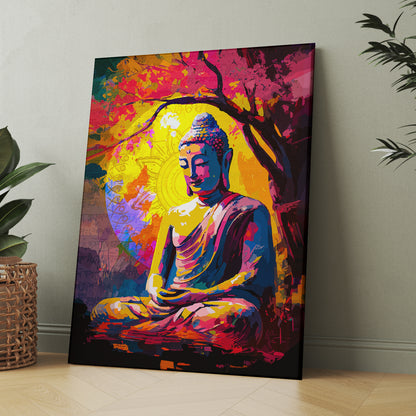 Eternal Enlightenment: Buddha on Canvas Painting-Kotart