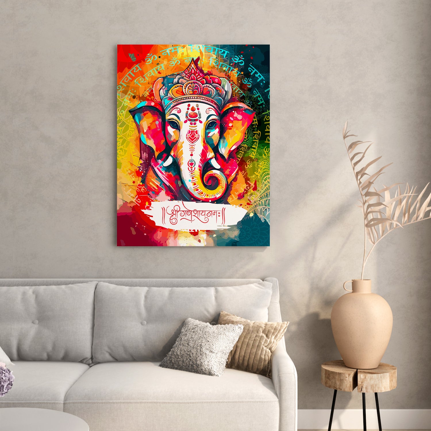 Shri Ganesha Canvas Paintings for Home and Office Wall Decor-Kotart