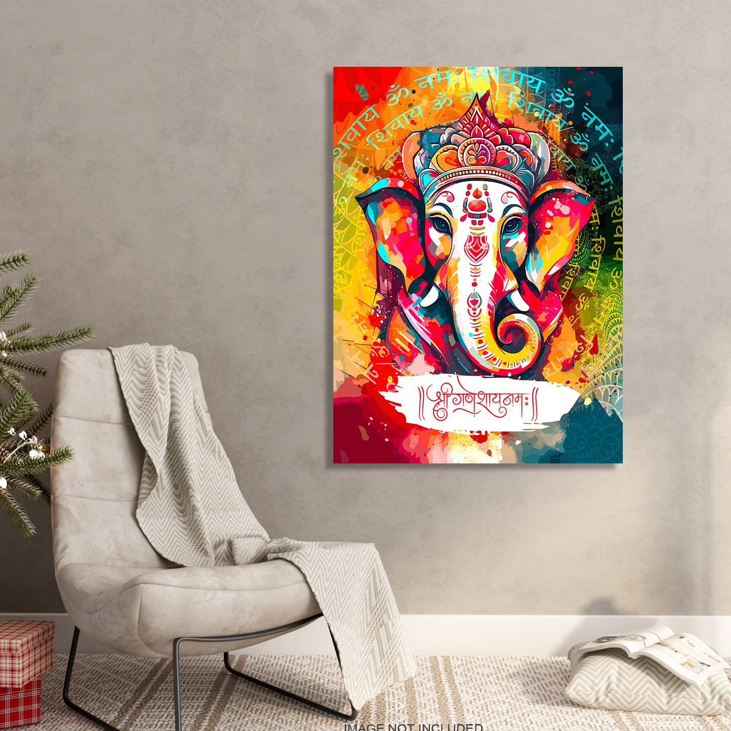 Shri Ganesha Canvas Paintings for Home and Office Wall Decor-Kotart