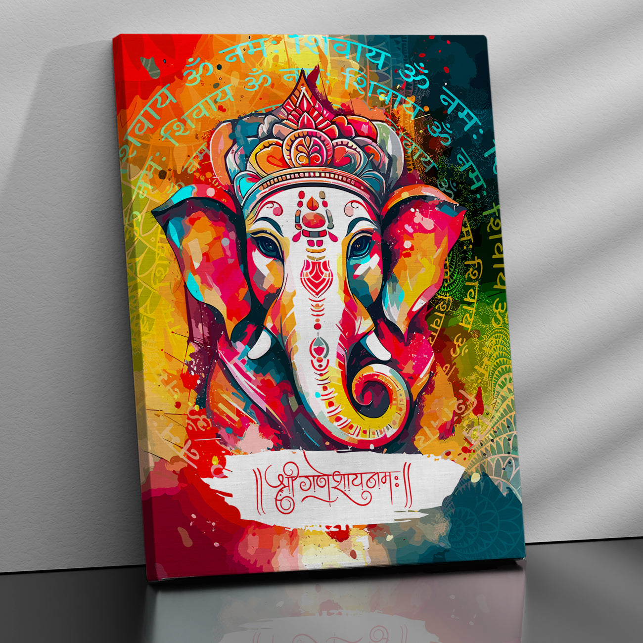 Shri Ganesha Canvas Paintings for Home and Office Wall Decor-Kotart