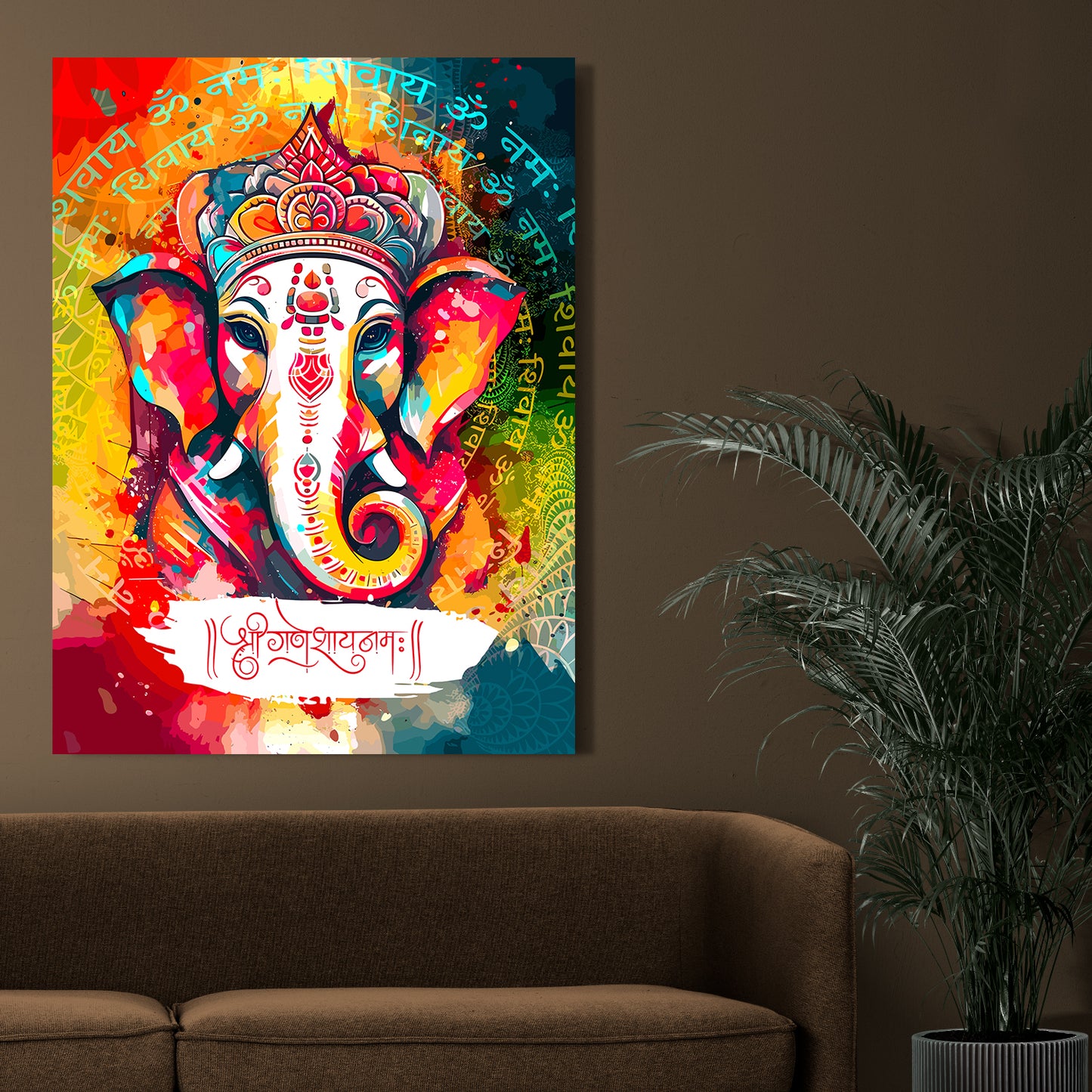 Shri Ganesha Canvas Paintings for Home and Office Wall Decor-Kotart