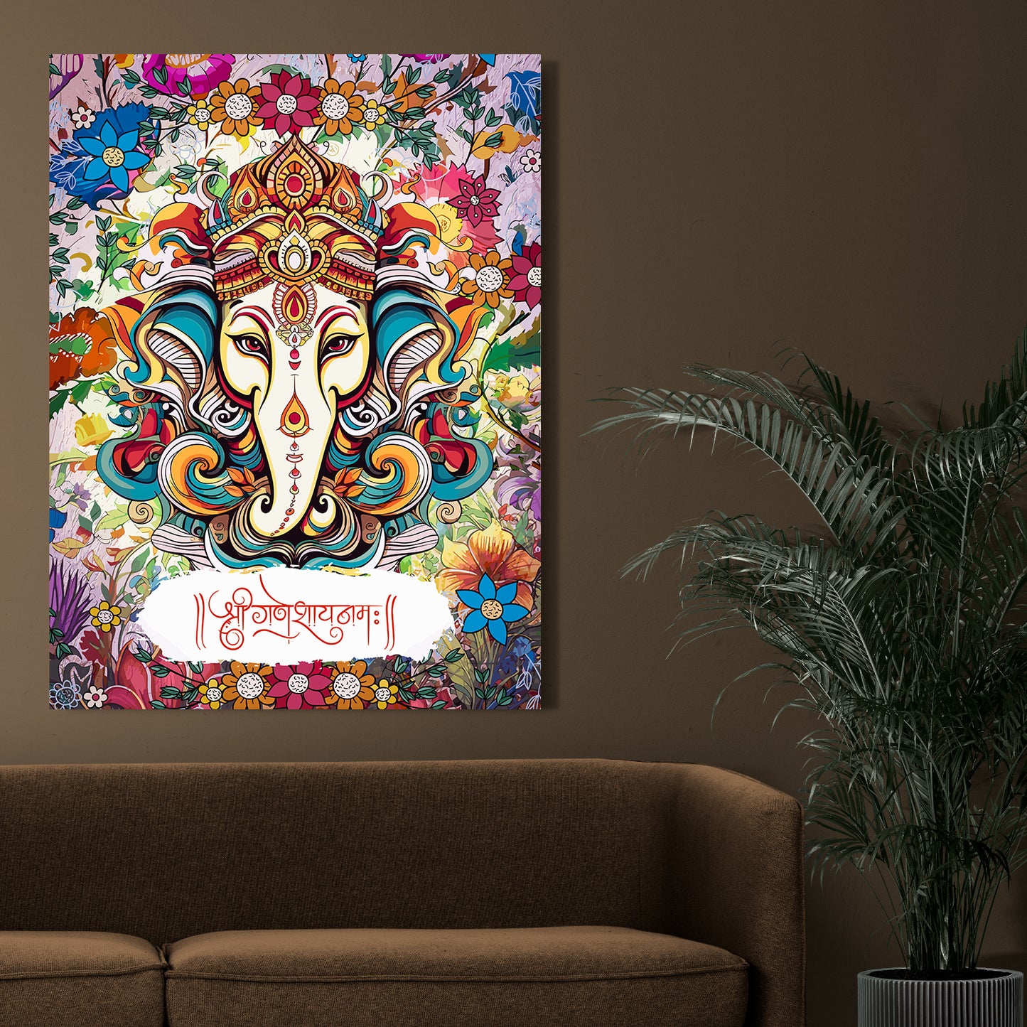 Premium Ganesha Canvas Art Paintings for Home and Living Room Pooja Room Office Wall Decor-Kotart