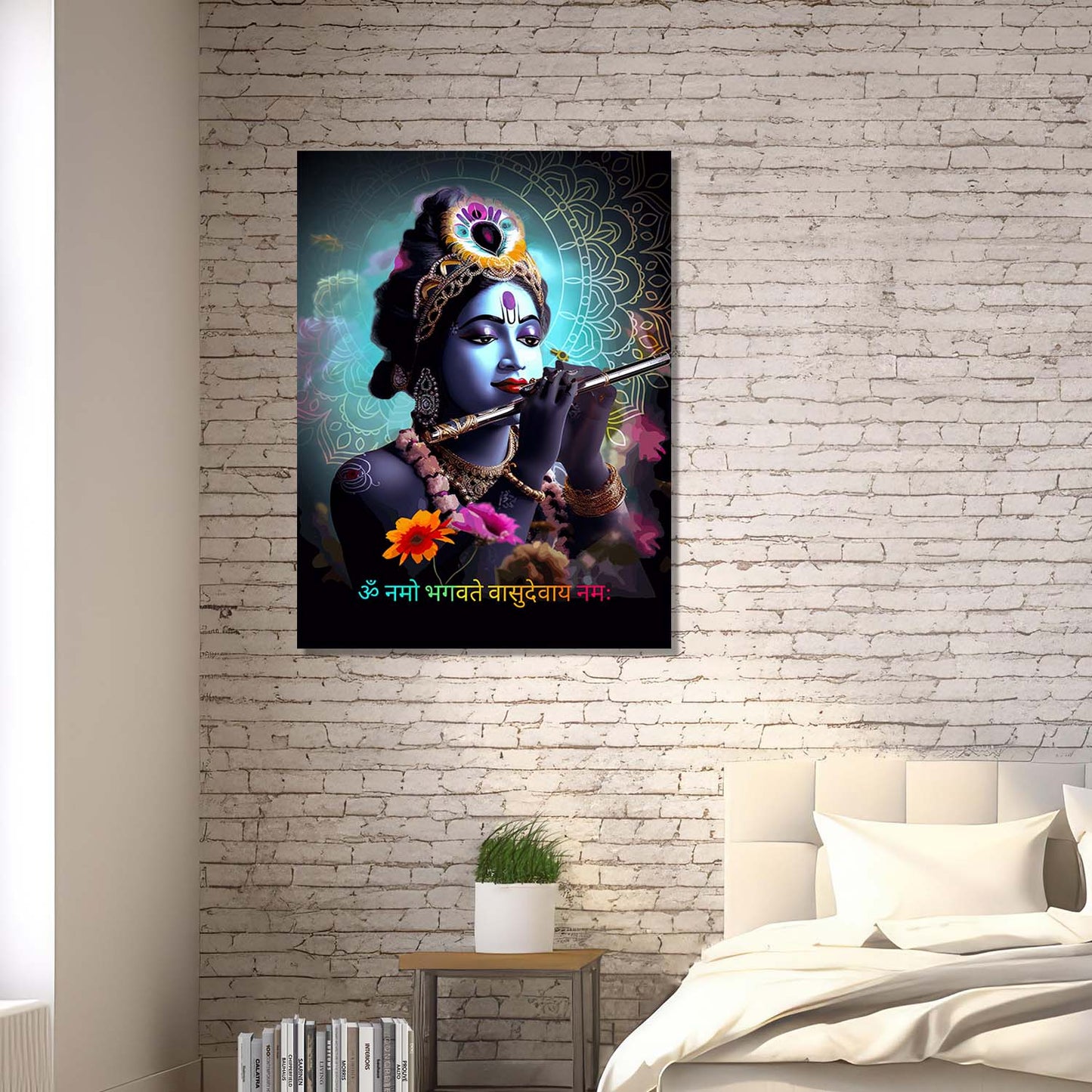 Krishna Canvas Art Print: Divine Serenity for Every Space