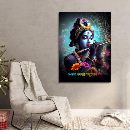 Beautiful Shri Krishna Canvas Paintings for Home and Living Room Pooja Room Office Wall Decor-Kotart