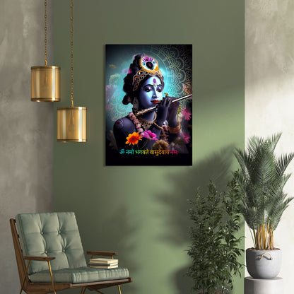 Beautiful Shri Krishna Canvas Paintings for Home and Living Room Pooja Room Office Wall Decor-Kotart