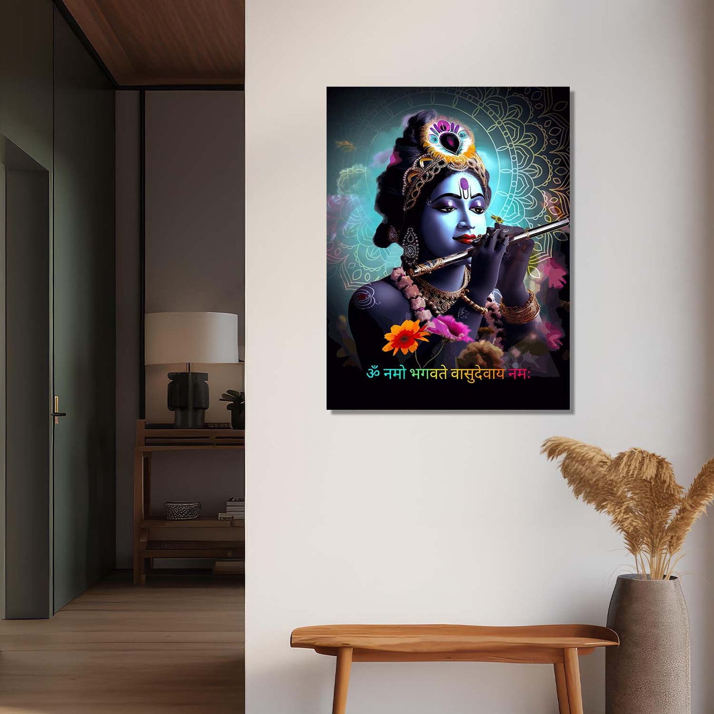 Krishna Canvas Art Print: Divine Serenity for Every Space