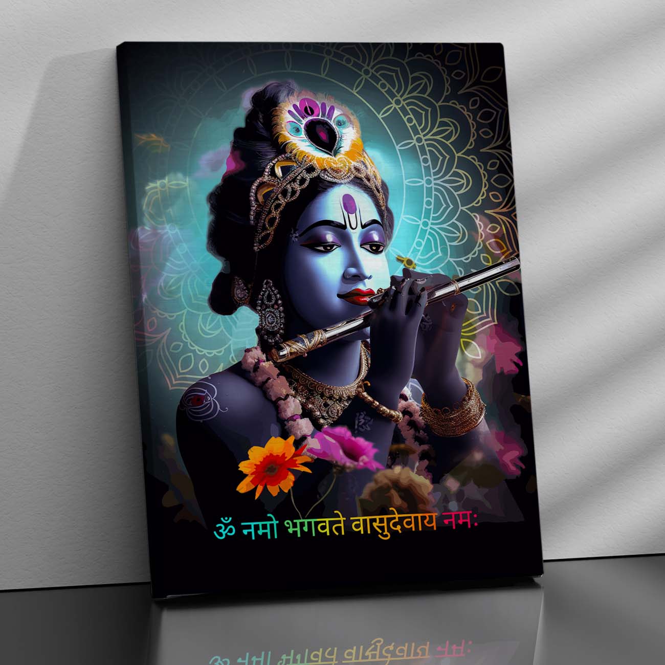 Krishna Canvas Art Print: Divine Serenity for Every Space