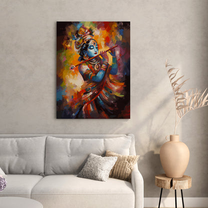 Luxury Krishna Canvas Art Piece for Wall Decoration-Kotart