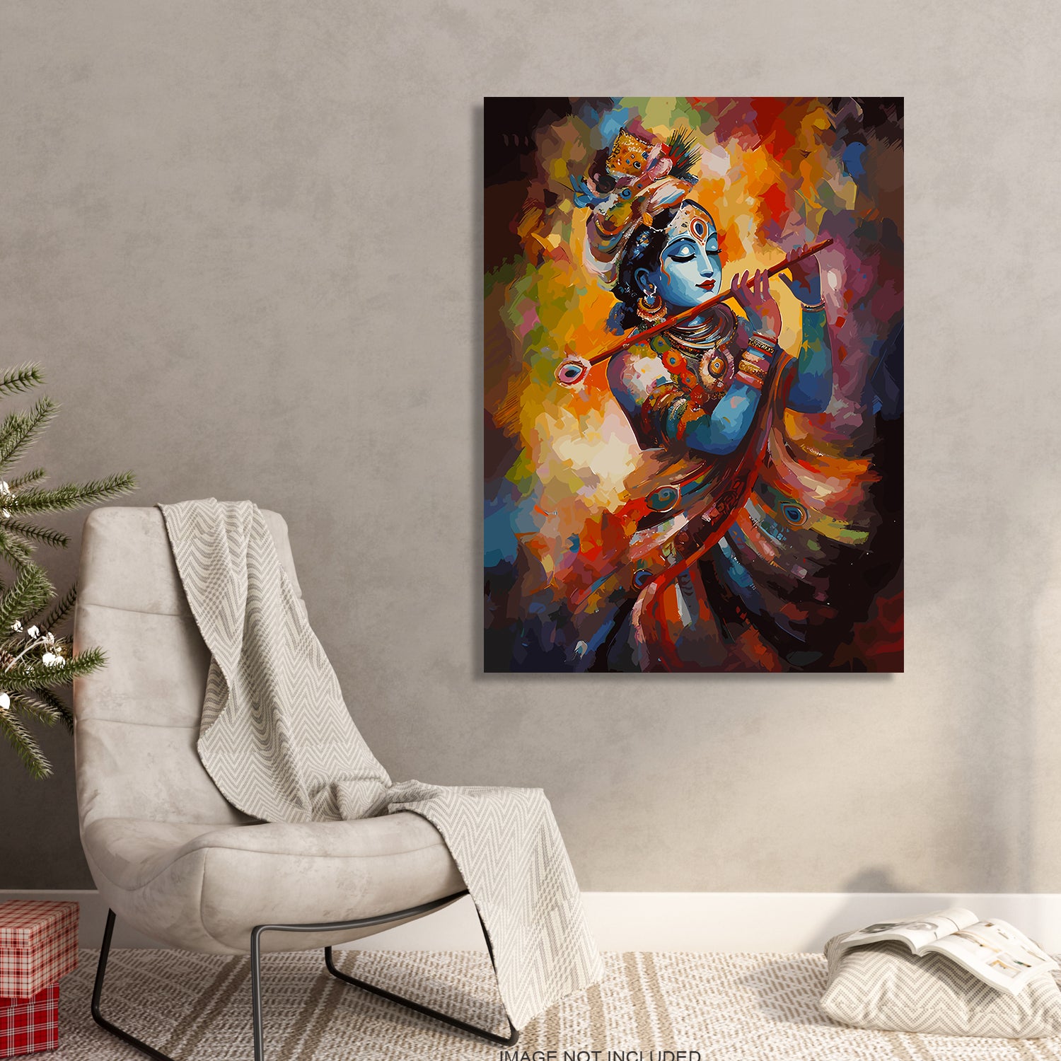 Luxury Krishna Canvas Art Piece for Wall Decoration-Kotart