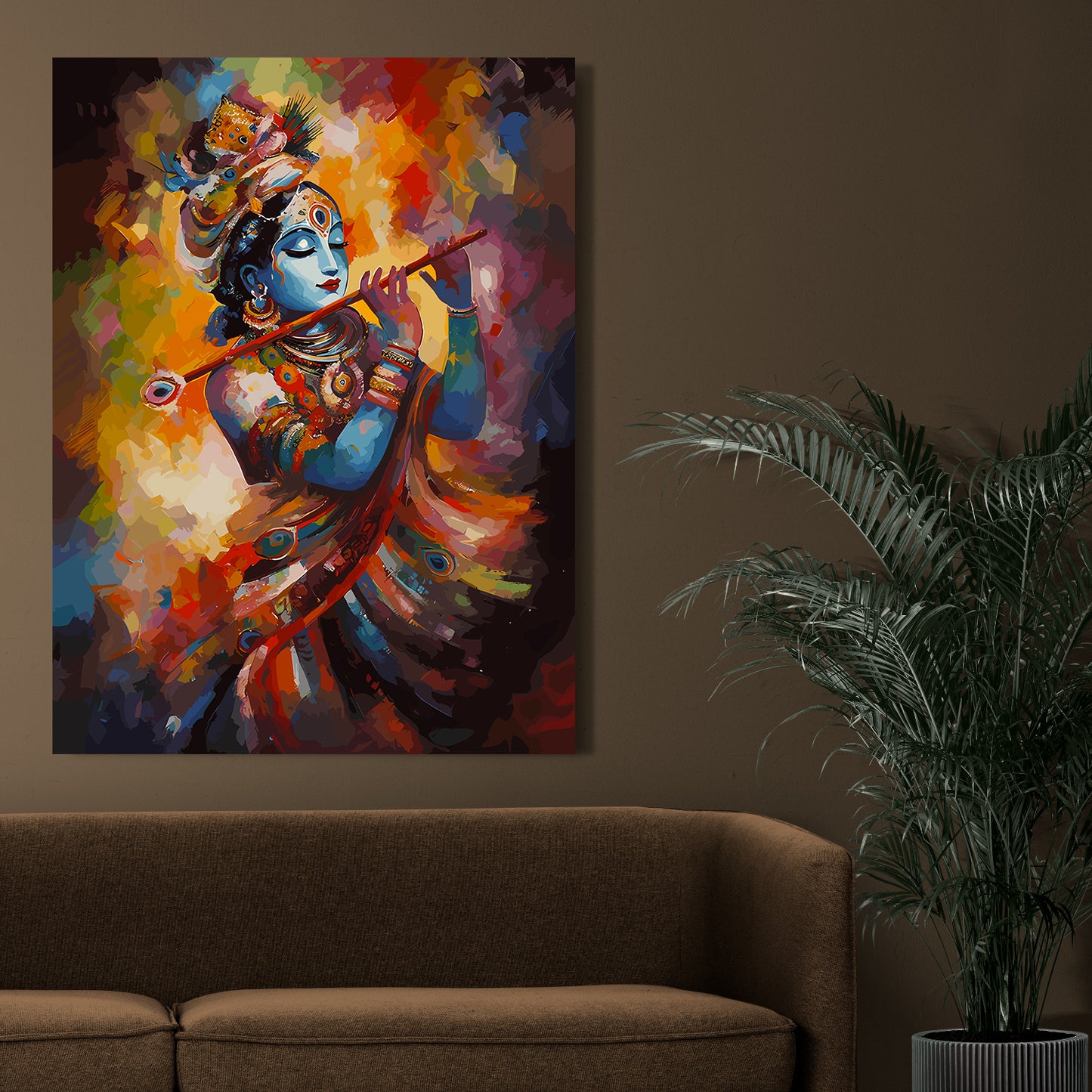 Luxury Krishna Canvas Art Piece for Wall Decoration-Kotart