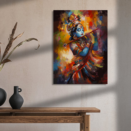 Luxury Krishna Canvas Art Piece for Wall Decoration-Kotart