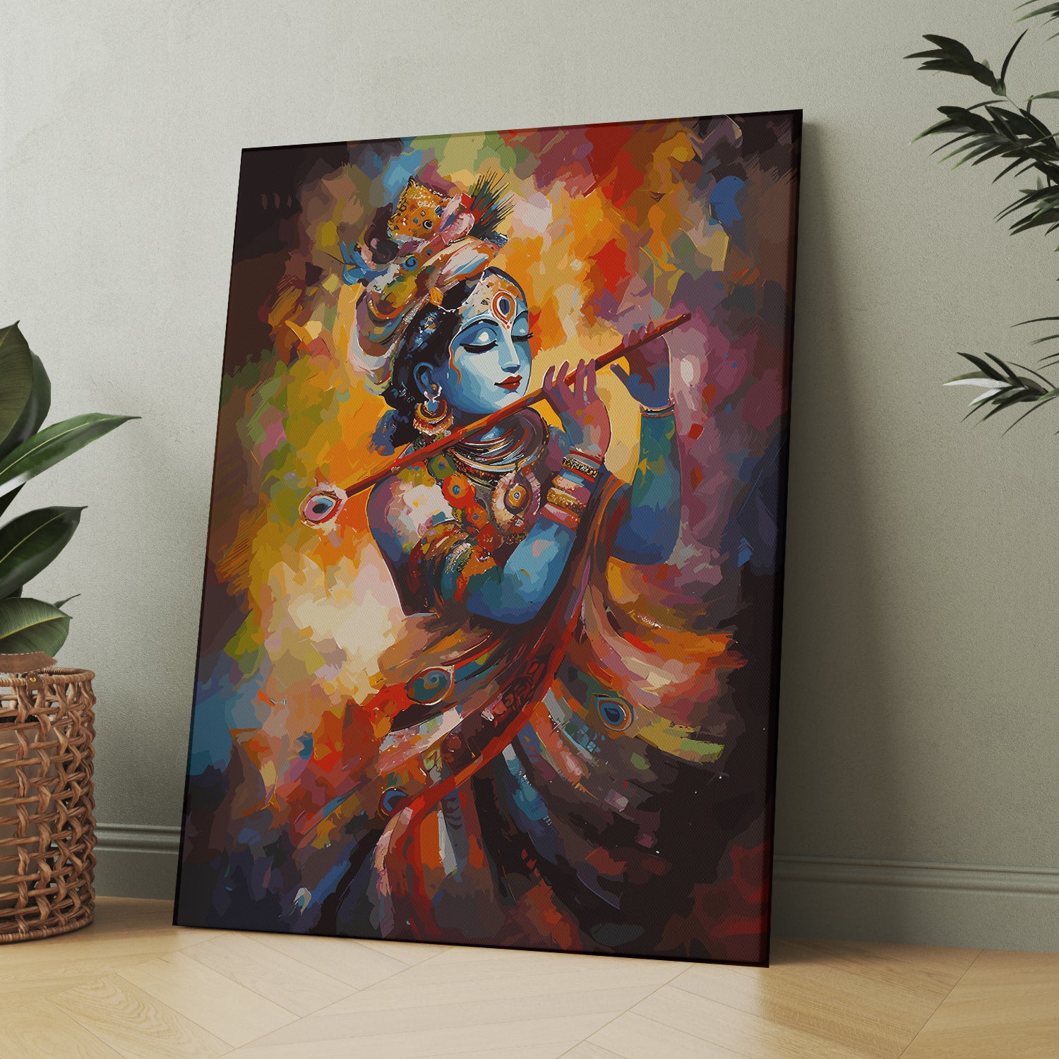 Luxury Krishna Canvas Art Piece for Wall Decoration-Kotart