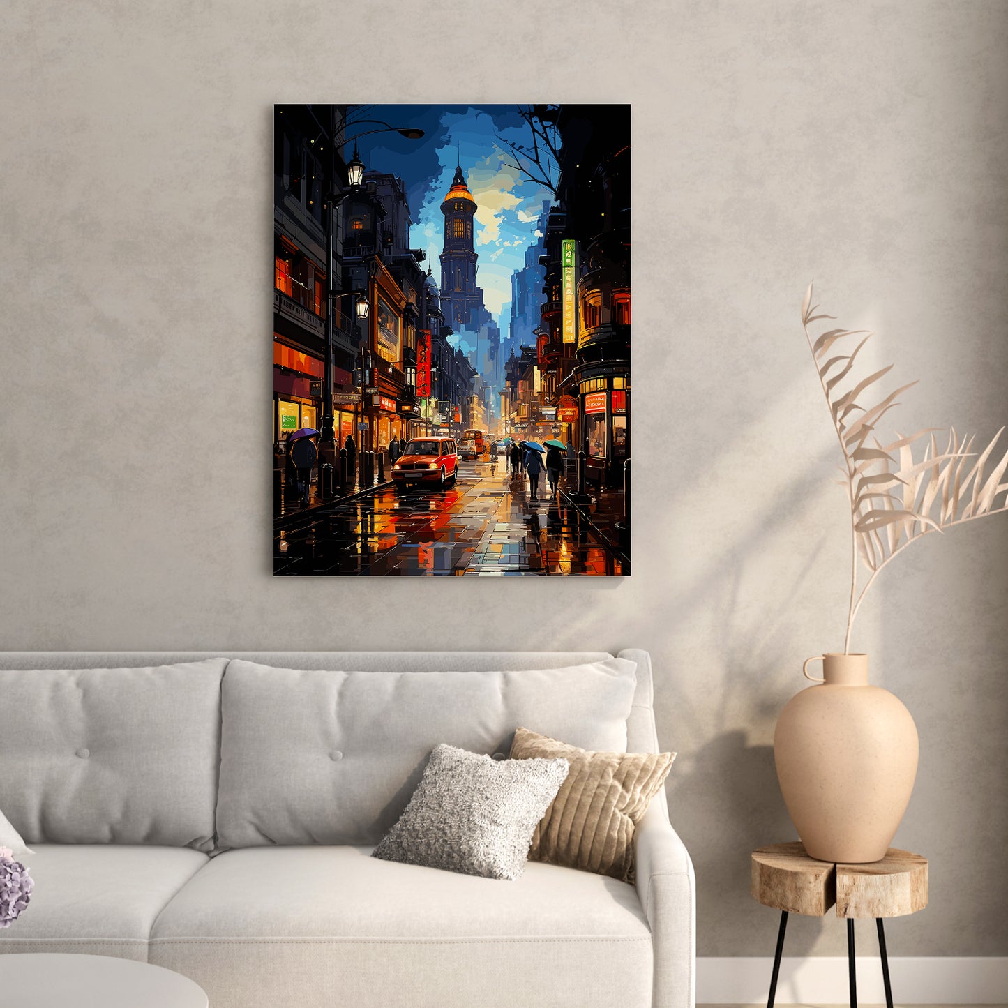 Metropolitan Majesty: Canvas Cityscape Art-Kotart