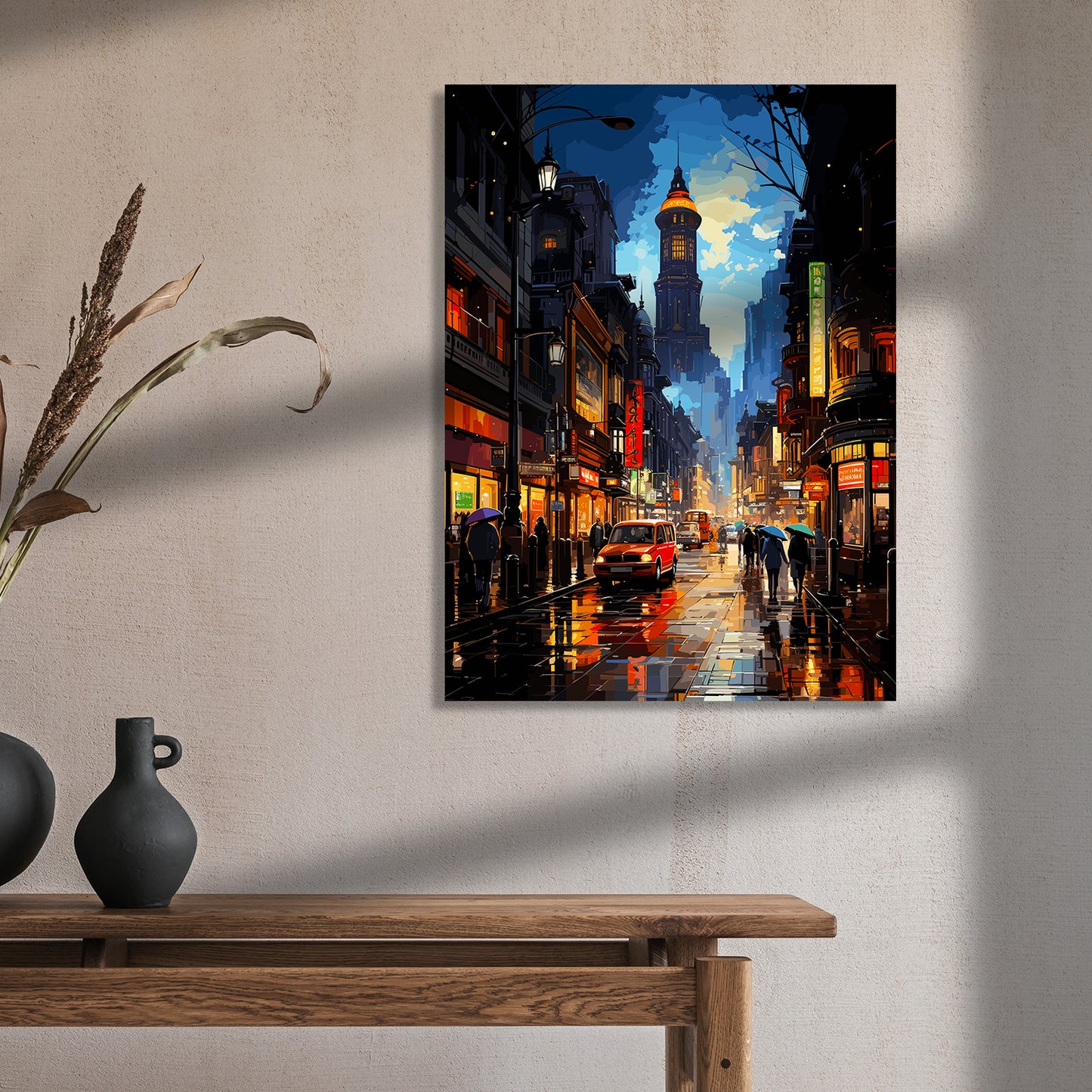 Metropolitan Majesty: Canvas Cityscape Art-Kotart