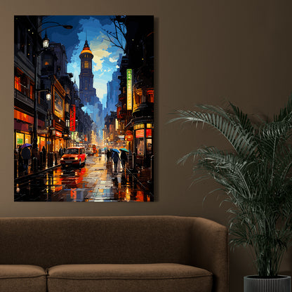 Metropolitan Majesty: Canvas Cityscape Art-Kotart