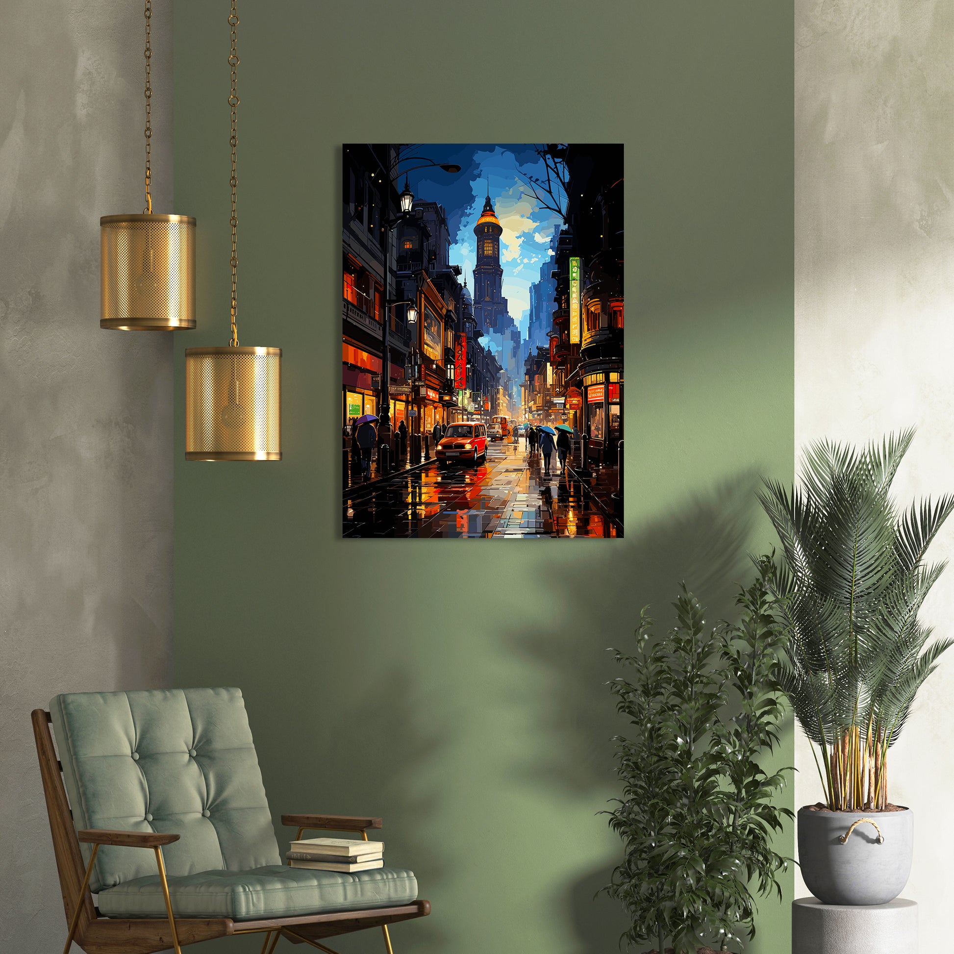 Metropolitan Majesty: Canvas Cityscape Art-Kotart