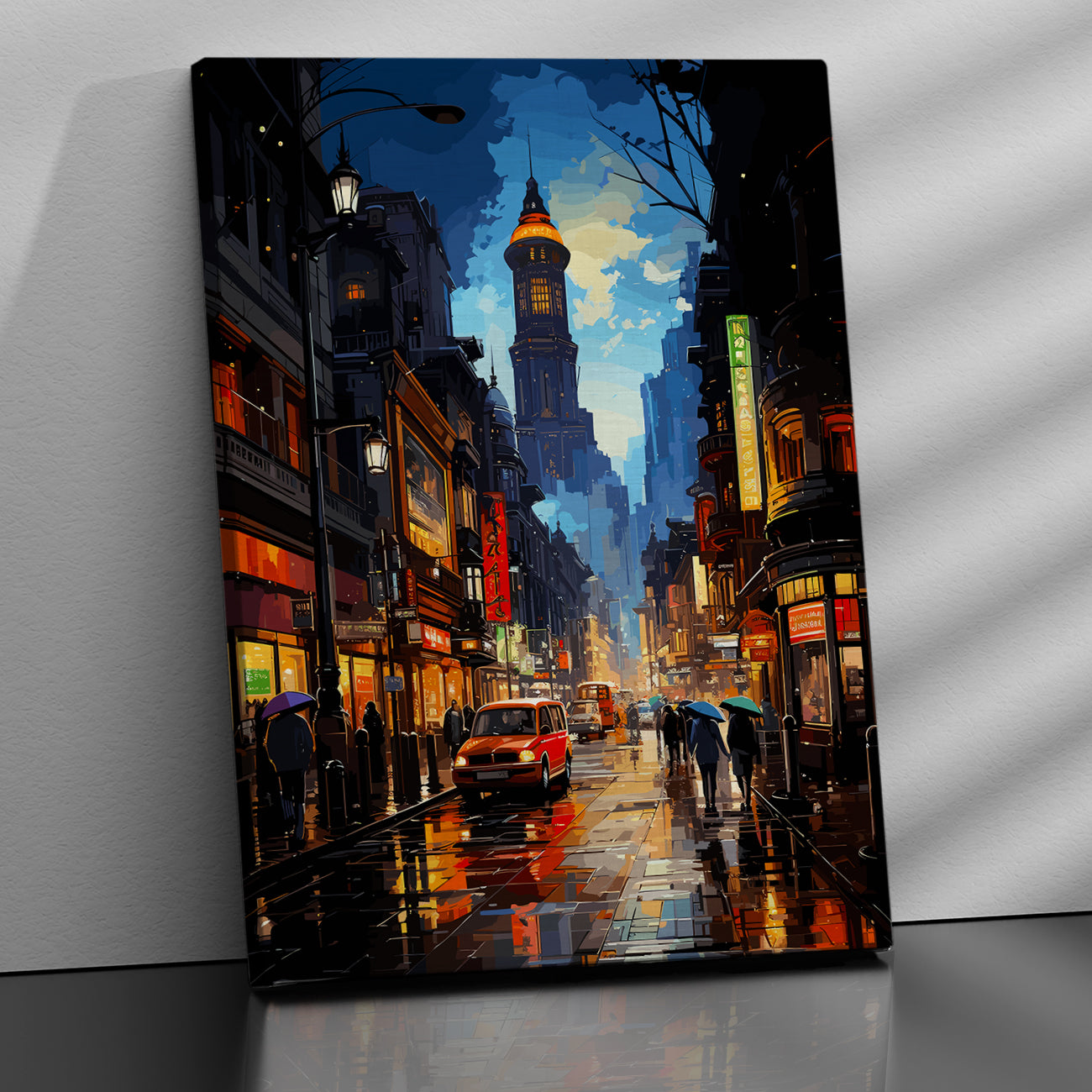 Metropolitan Majesty: Canvas Cityscape Art-Kotart