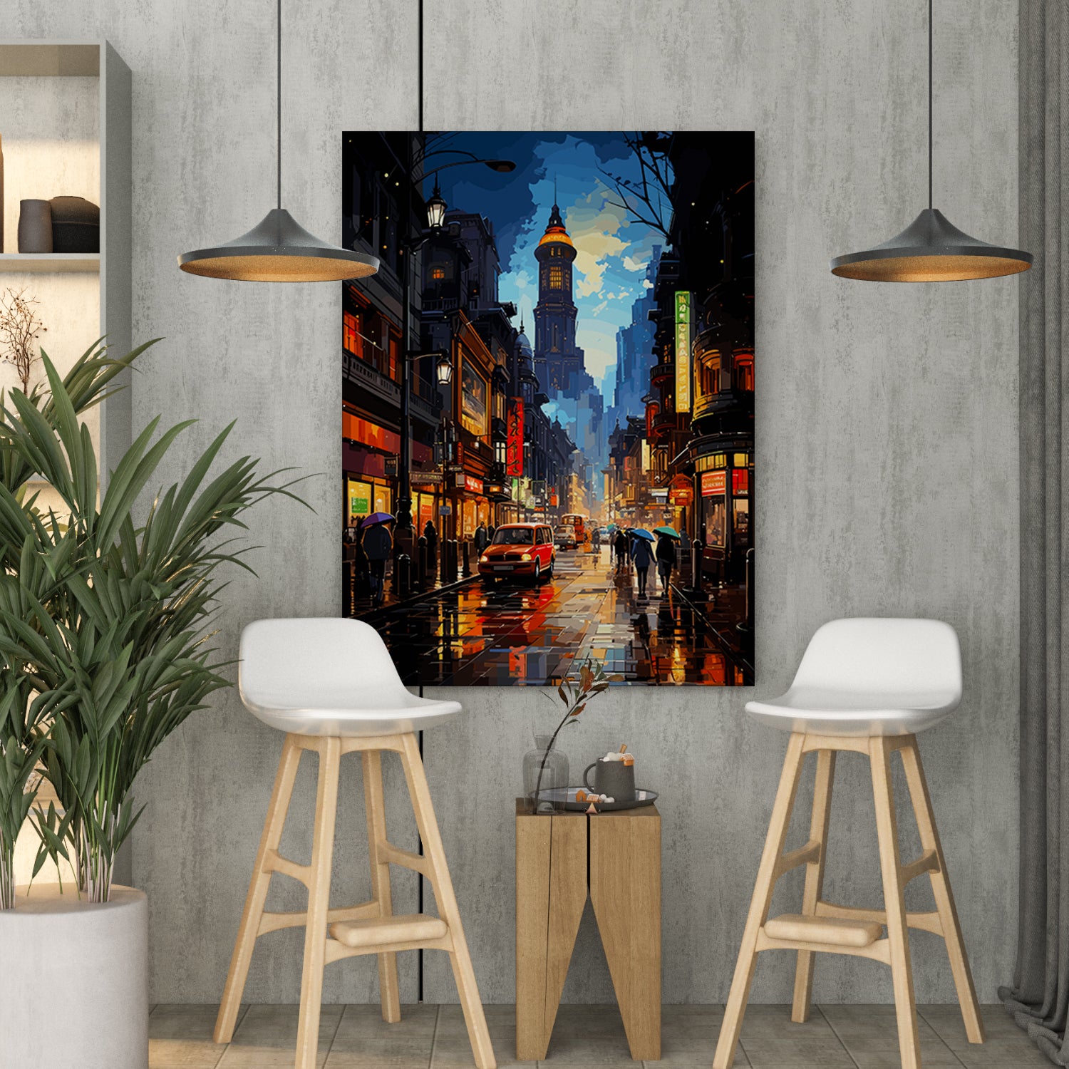 Metropolitan Majesty: Canvas Cityscape Art-Kotart