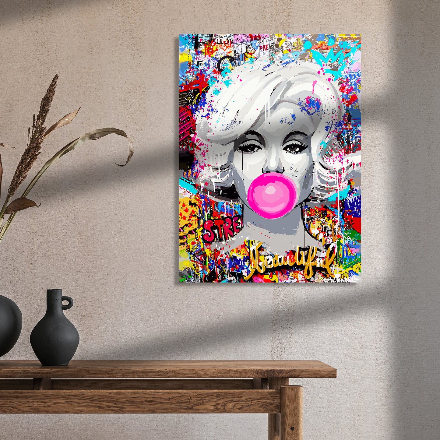 Marilyn Monroe Vibrant Pop Art Canvas Painting-Kotart