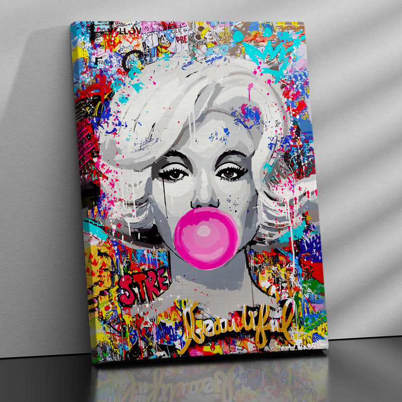 Marilyn Monroe Vibrant Pop Art Canvas Painting-Kotart