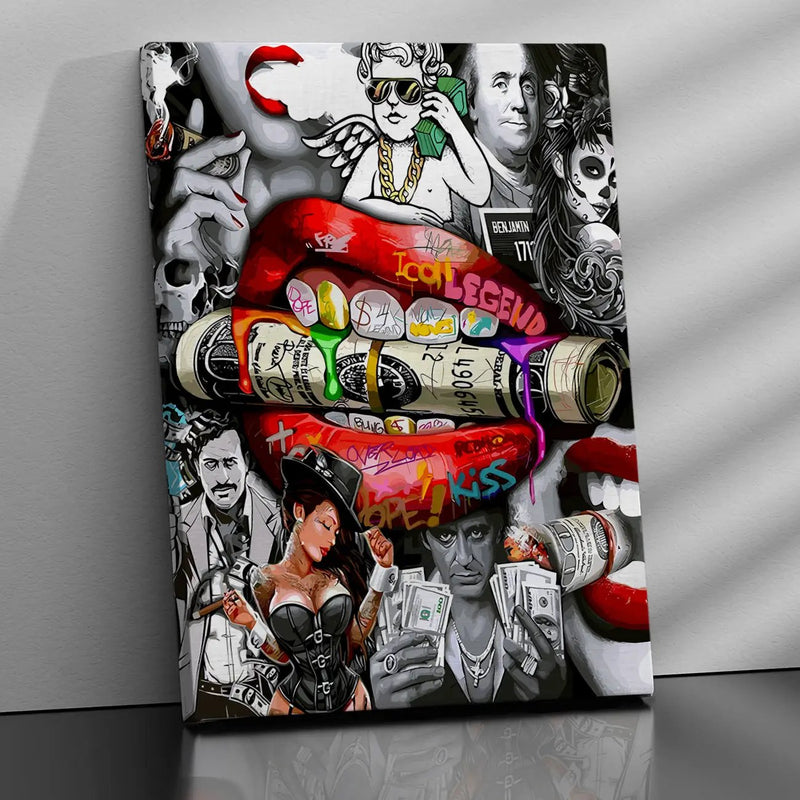 Hollywood Stars Vibrant Pop Art Canvas Print by Kotart store