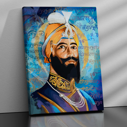 Guru Gobind Singh Ji Canvas Painting - Divine Reflections-Kotart