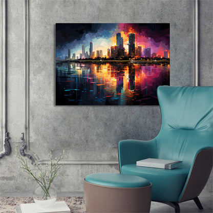 Skyline Splendor: City Portrait Masterpiece-Kotart